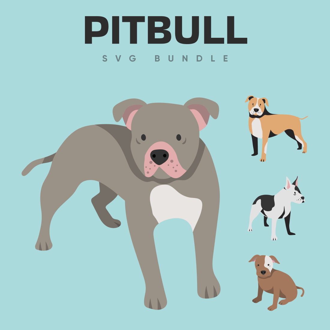 Pitbull SVG bundle.