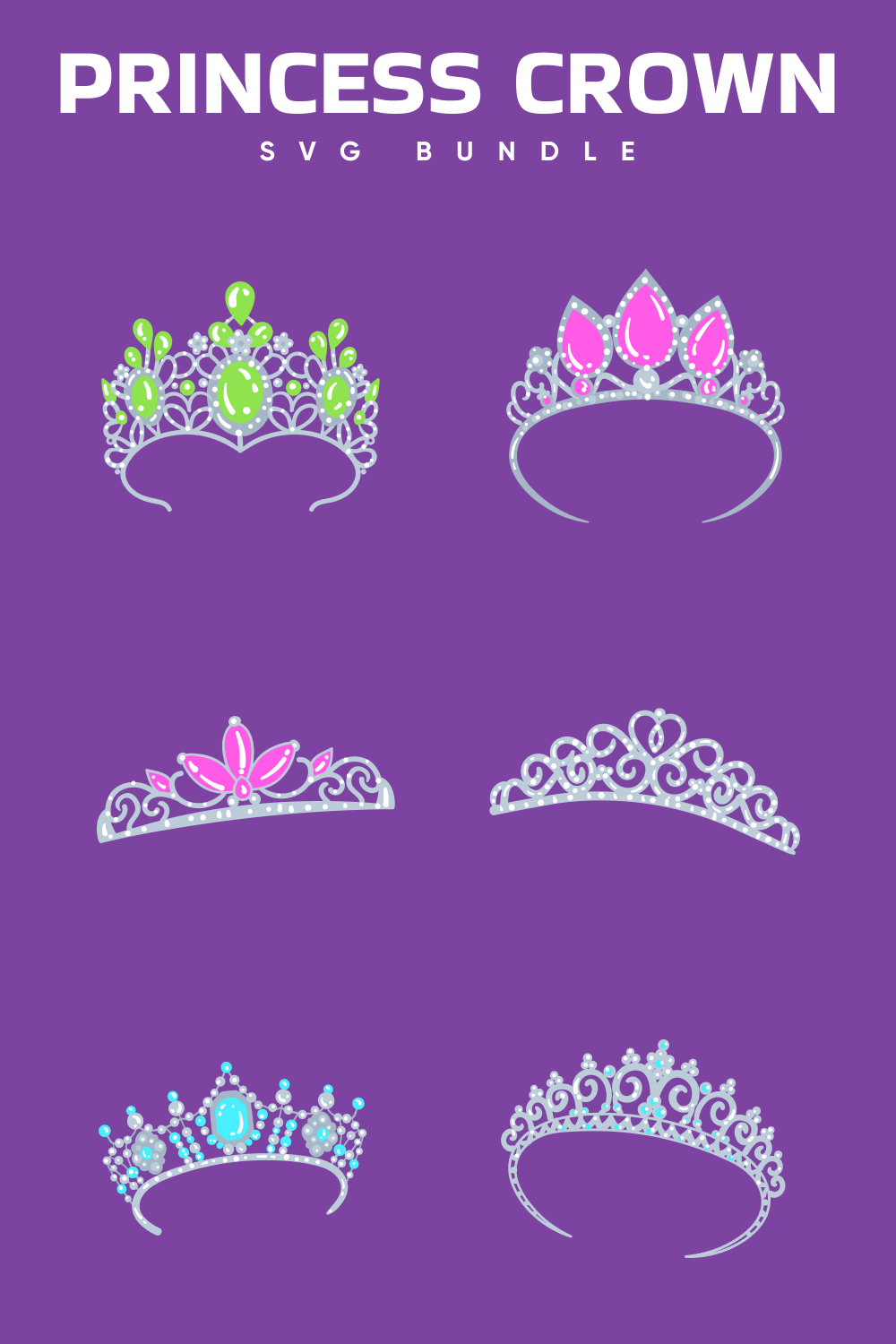 Princess crown SVG bundle princess crown.