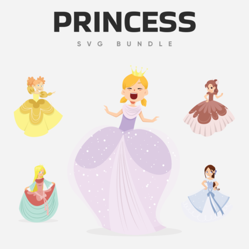 Princess svg bundle.