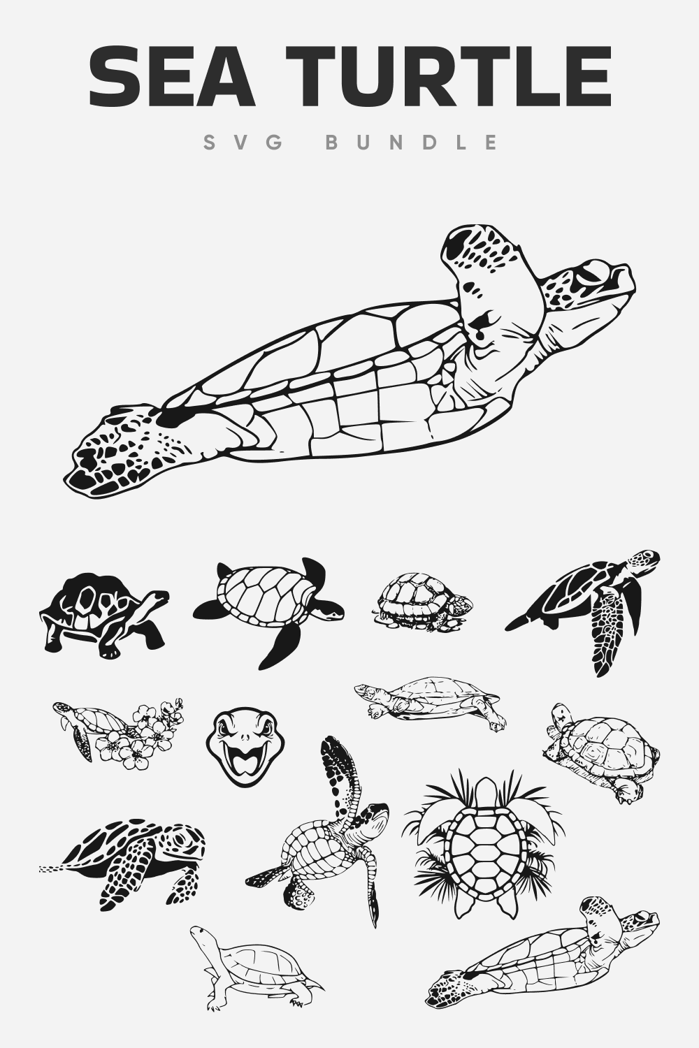 Sea turtle svg bundle.