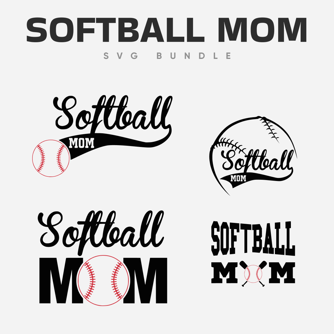Softball mom svg bundle.