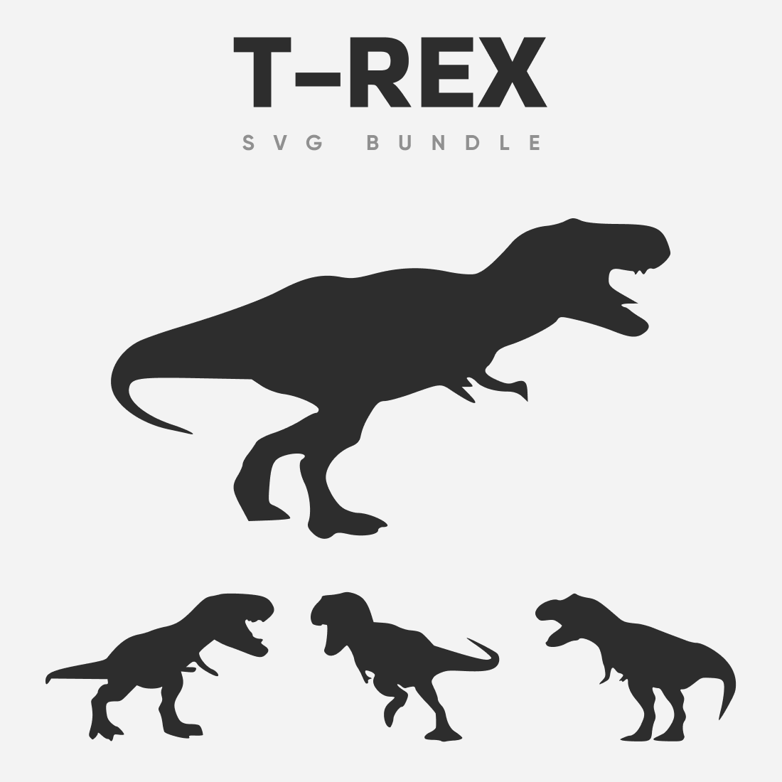 T-rex svg four dinosaurs.
