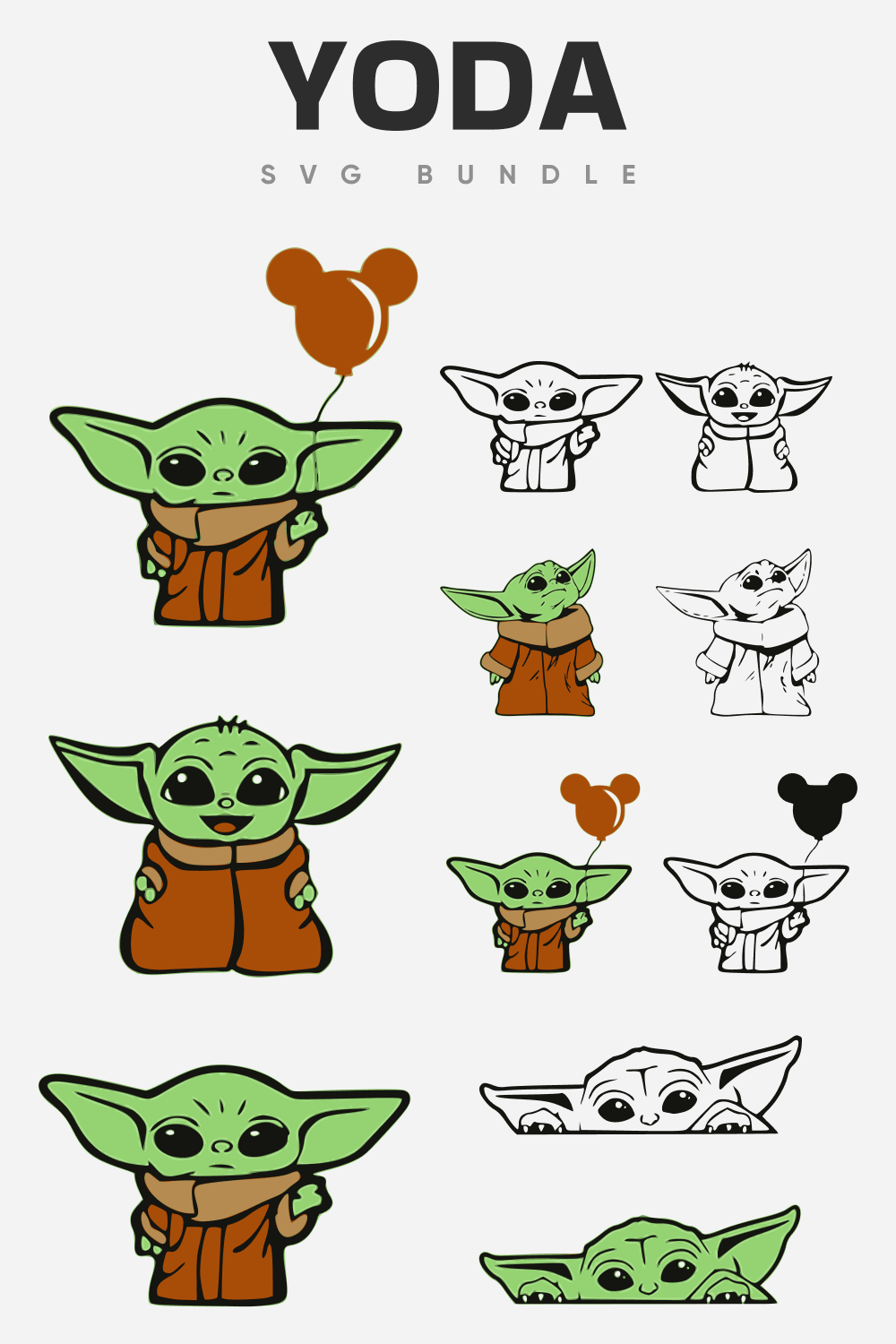 Yoda SVG bundle yoda.