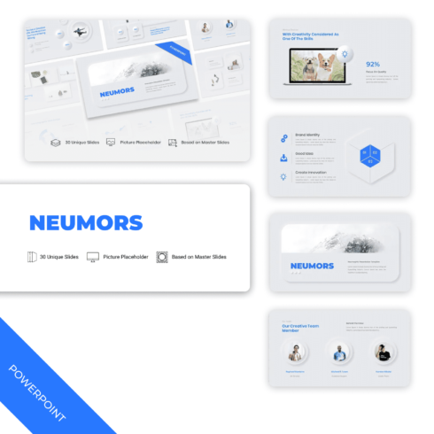 Neumors – Neumorphic PPTX Template Preview.