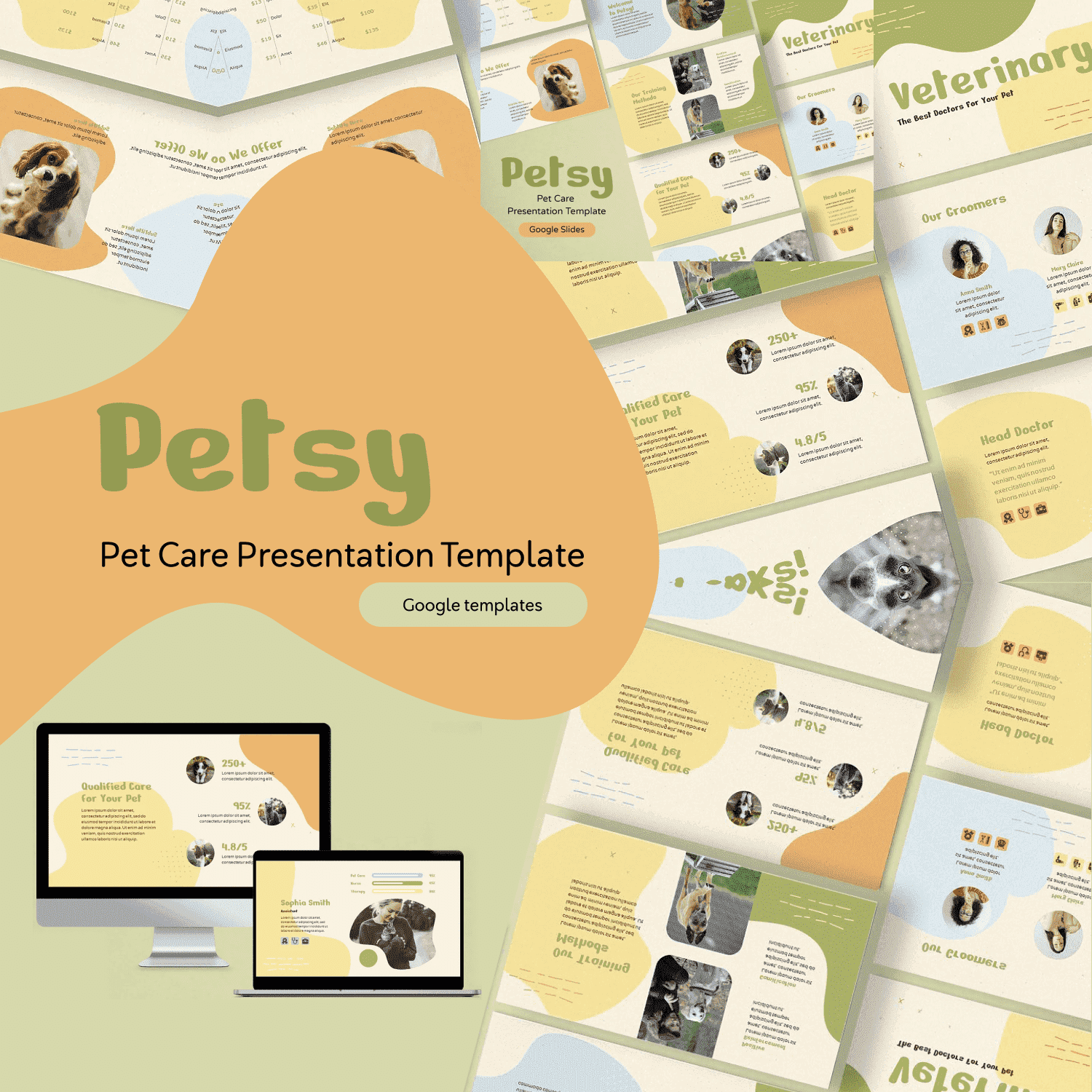 Petsy - Pet Care Presentation - Google Template Preview.