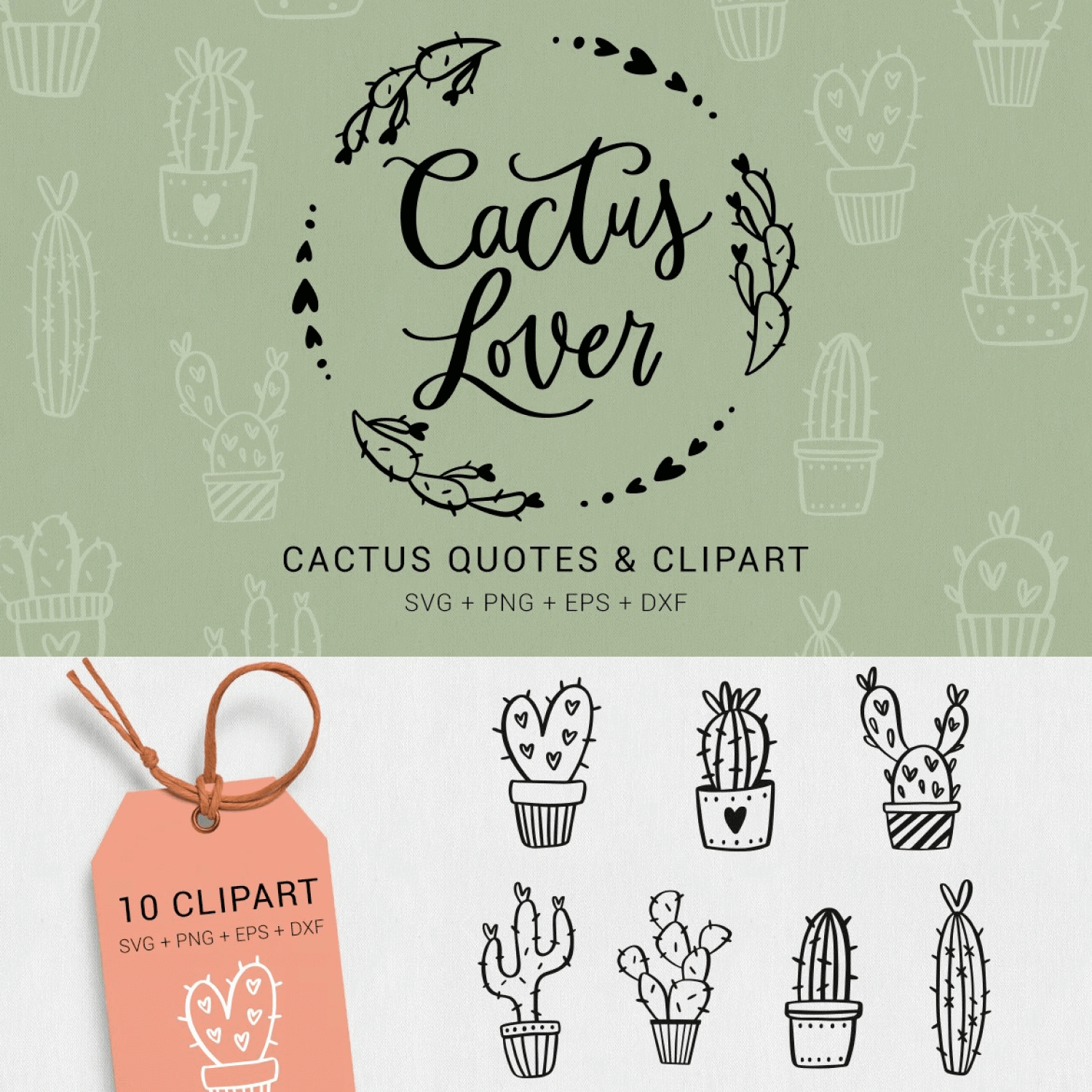 10 Clipart of Cactus Lover.
