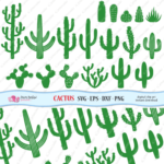 Cactus Digital Clipart Instant Download.