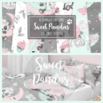 12 Sweet Patterns Sweet Pandas by Collart Studio.