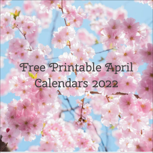 10 Free Printable April Calendars 2022.