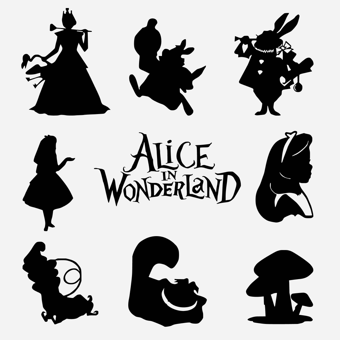Alice in wonderland svg bundle.