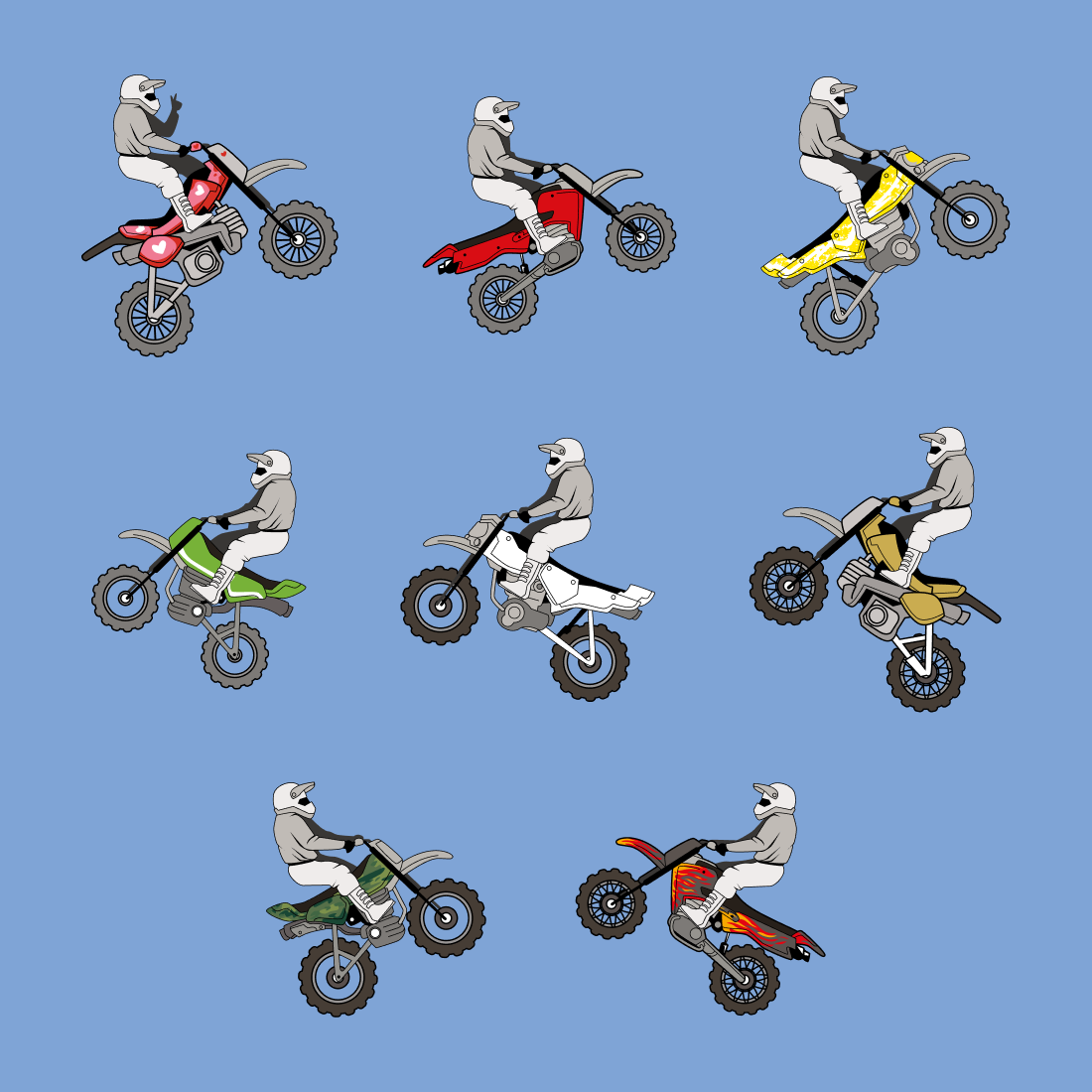 Dirt bike svg bundle.