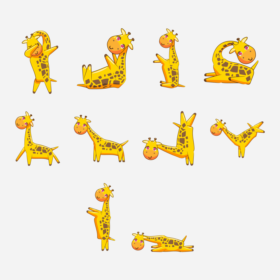 Little giraffe SVG bundle.
