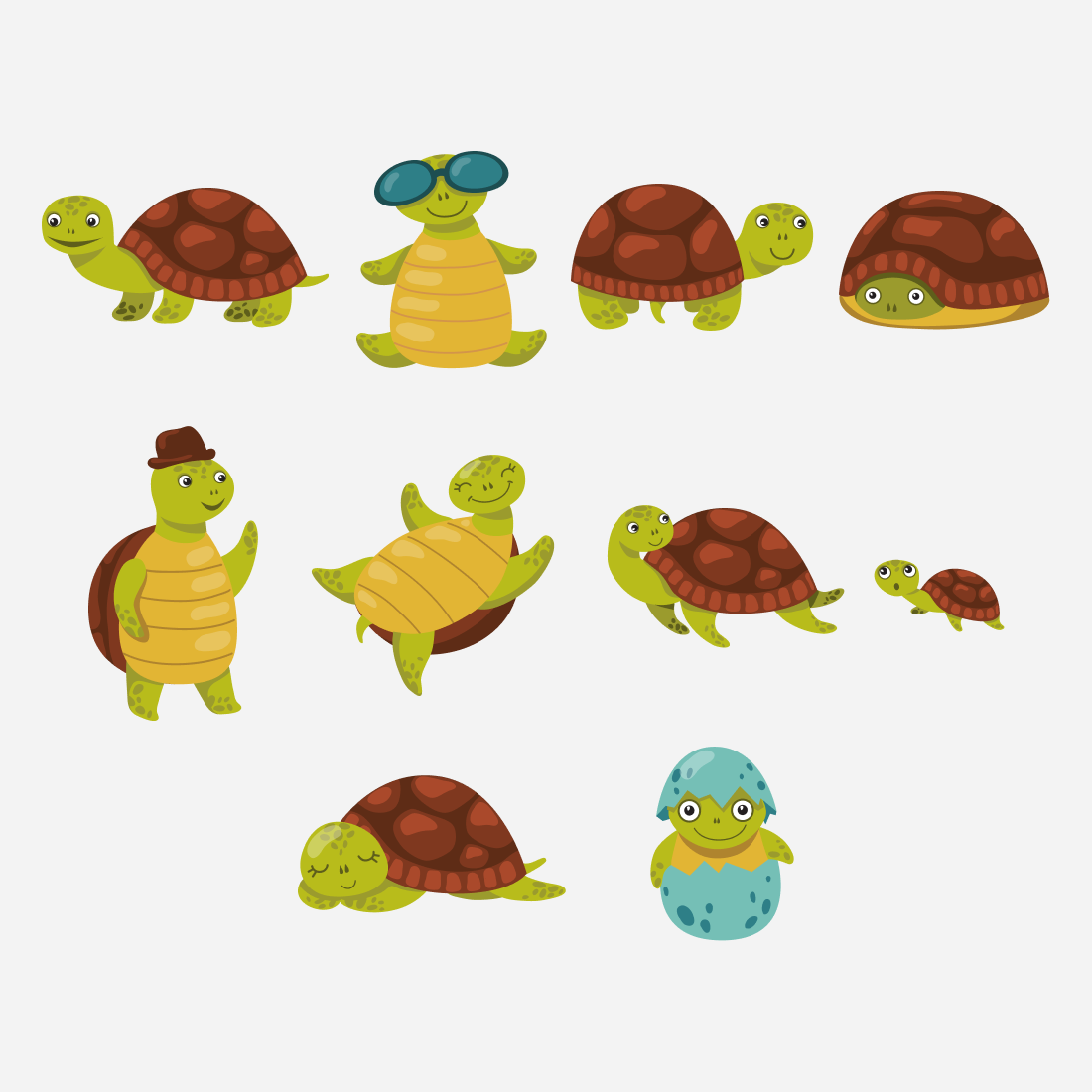 Turtle svg yellow bundle.