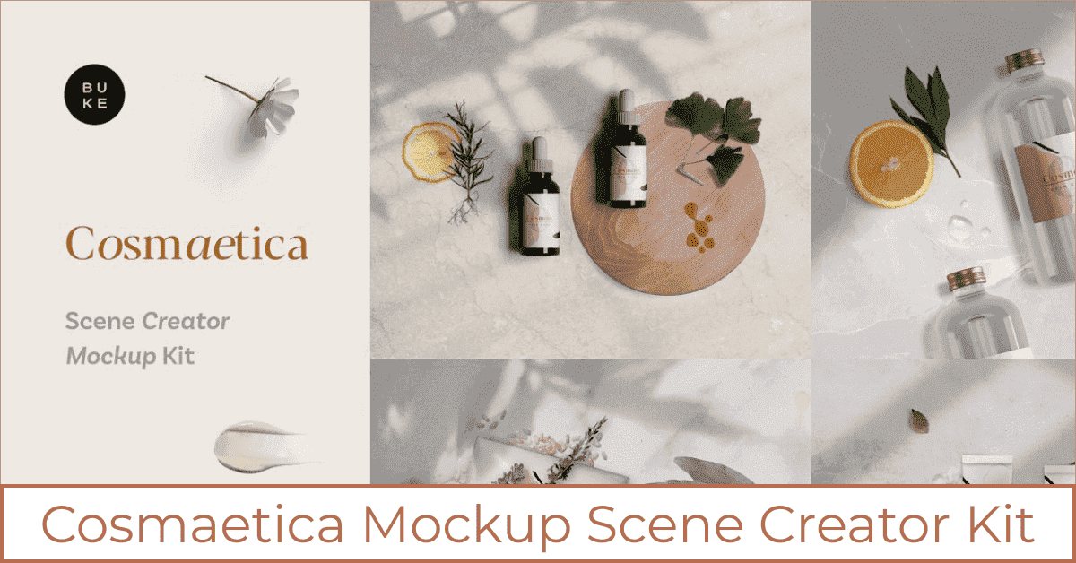 Cosmaetica Mockup Scene Creator Kit Preview.