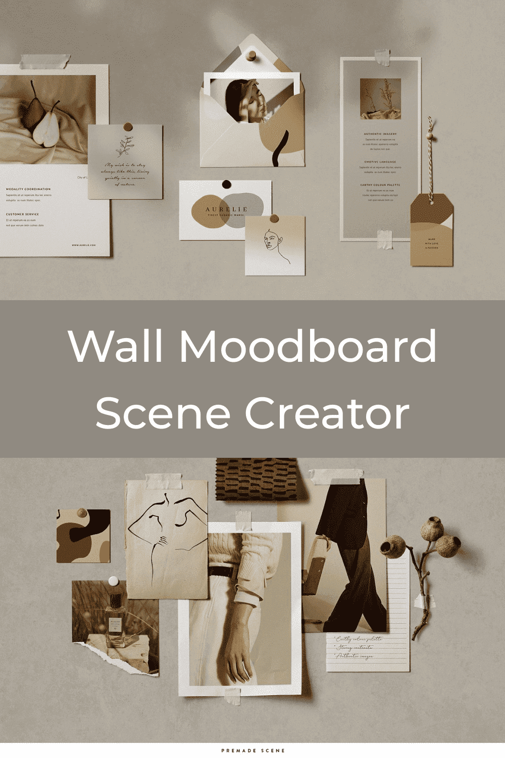 Wall Moodboard Scene Creator - Premade Scene Preview.