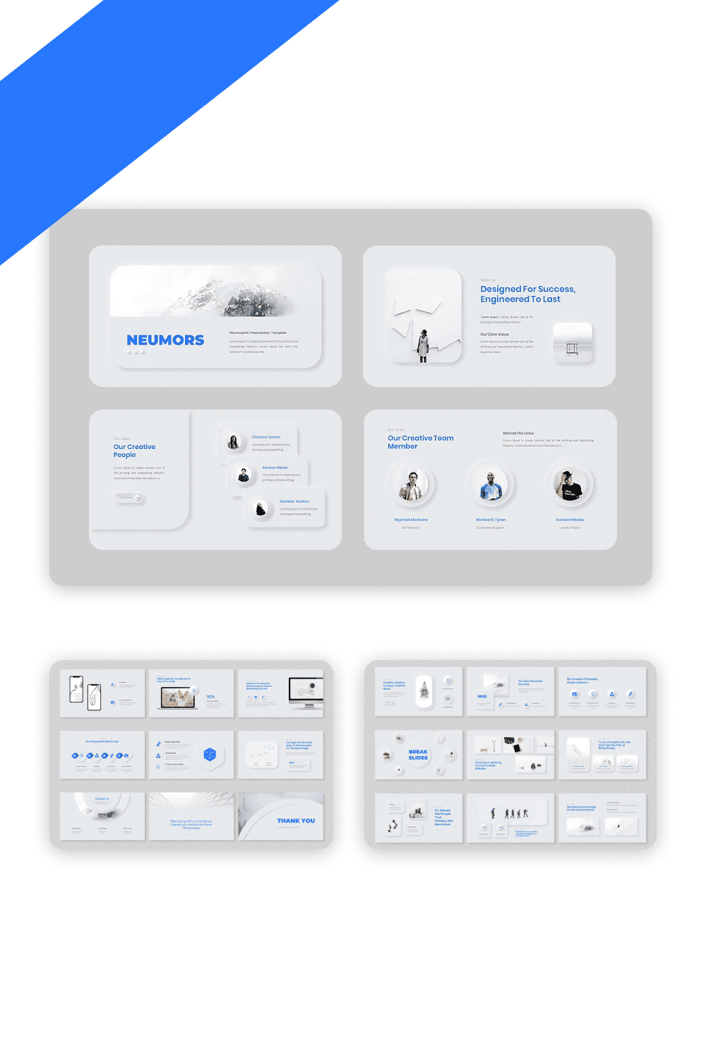 Neumors – Neumorphic Google Slides – MasterBundles