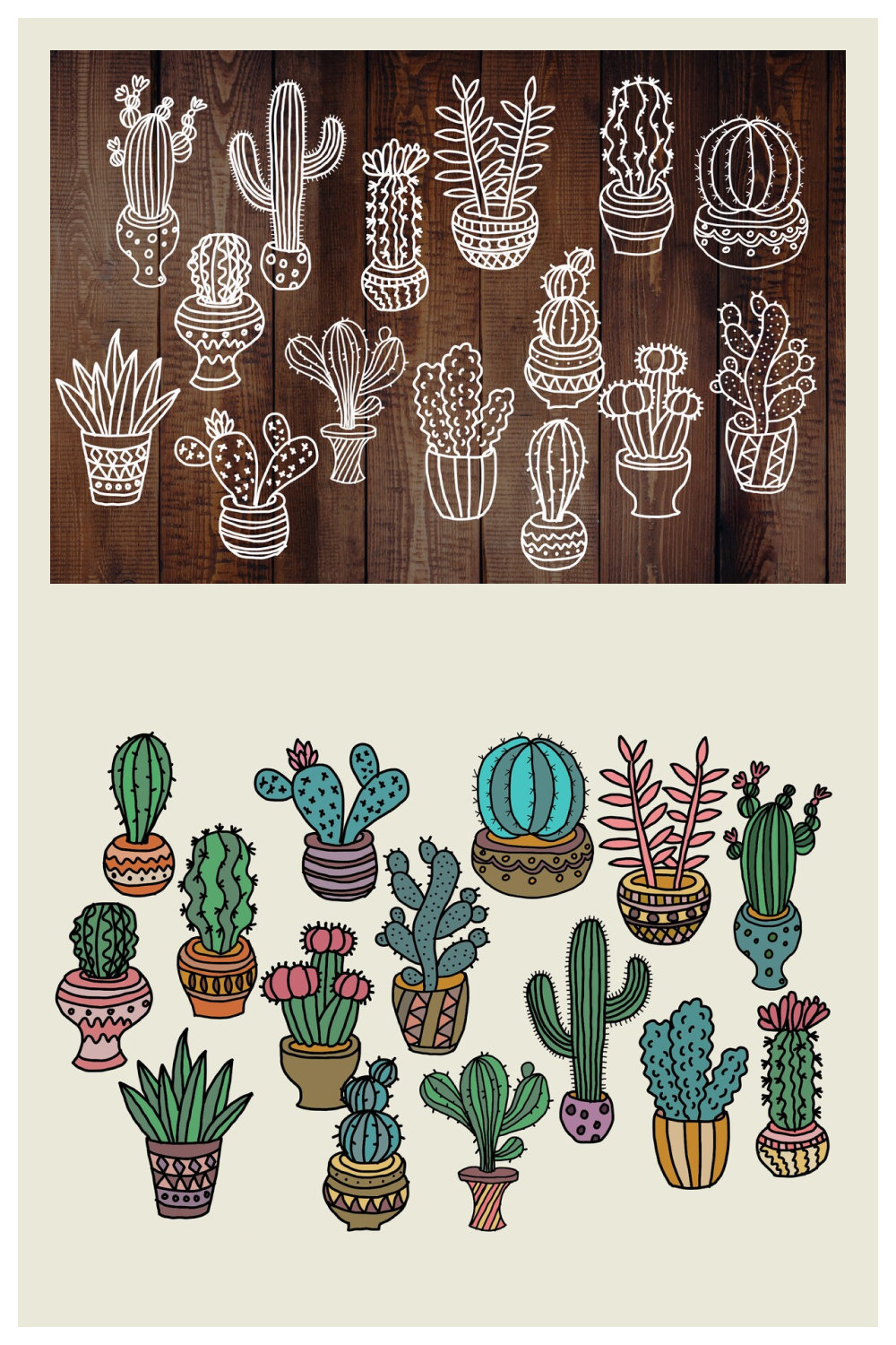 Cactus designs svg png pdf clipart personal and commercial use instant download.