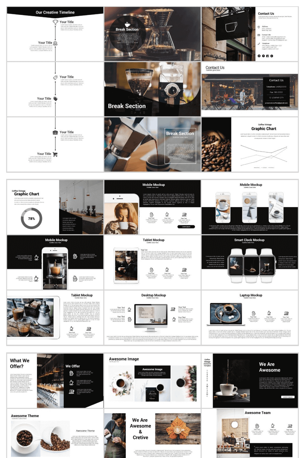 Mobile, Laptop, Tablet, Smart Clock Mockup.