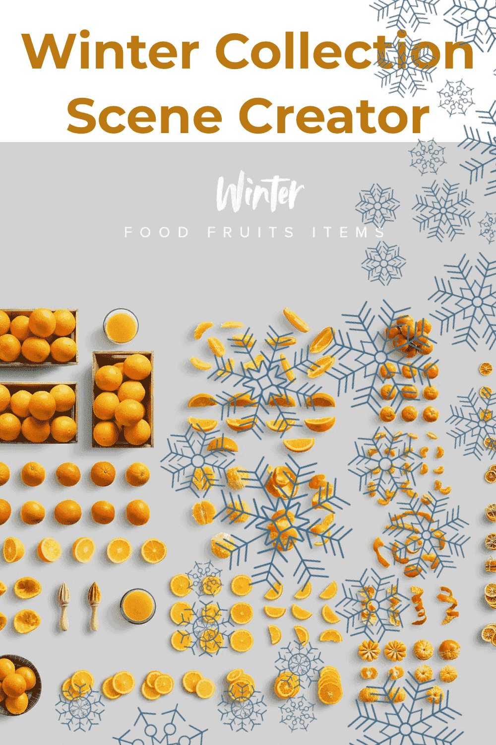 Winter Collection Scene Creator - Food Fruits Items Preview.