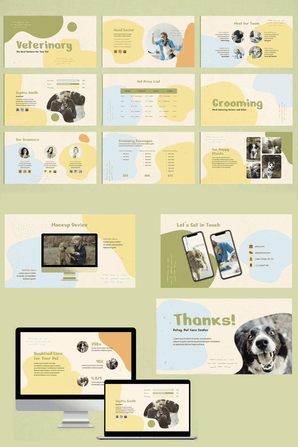 Veterinary - "The Best Doctors For Your Pet" - Google Template Preview.