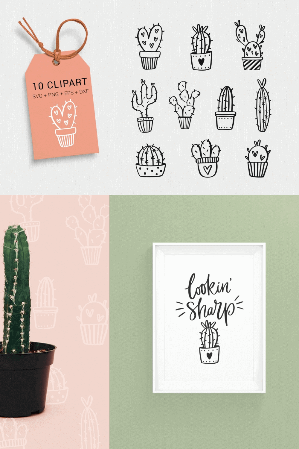 Various 10 Clipart of Cactus.