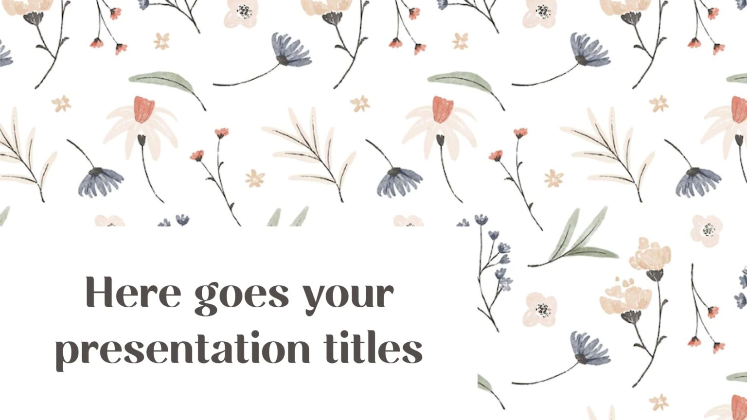 Free Flower Simple Powerpoint Background Master Bundles