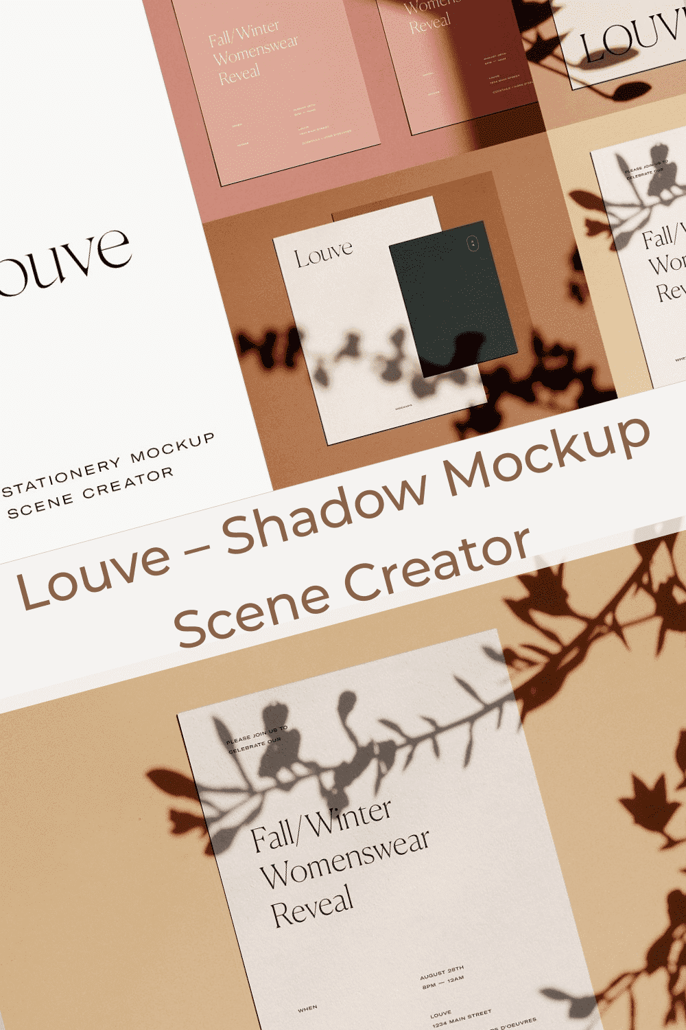 Louve - Shadow Mockup Scene Creator - "Stationery Mockup Scene Creator".