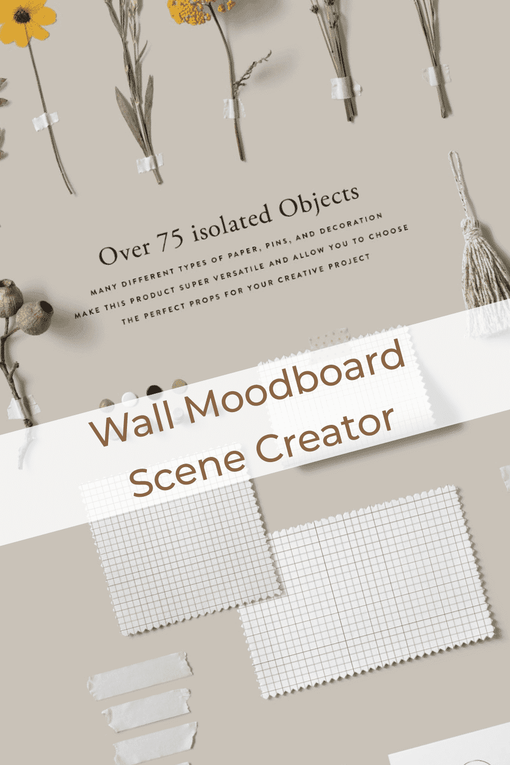Wall Moodboard Scene Creator - "Choose The Perfect Props For Your Creative Project".