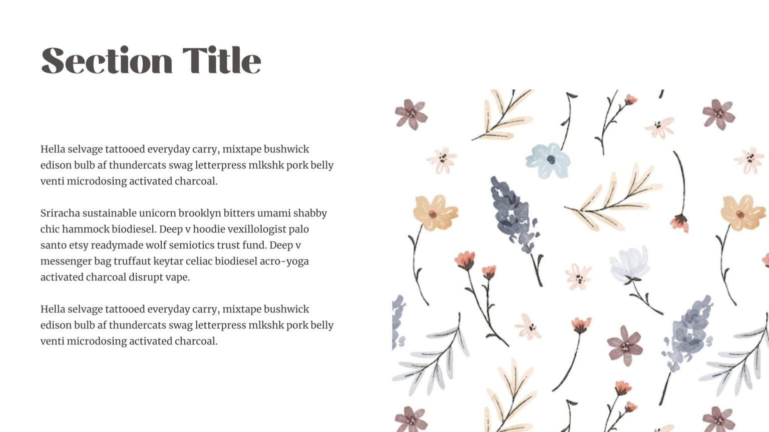 Free Flower Simple Powerpoint Background Master Bundles