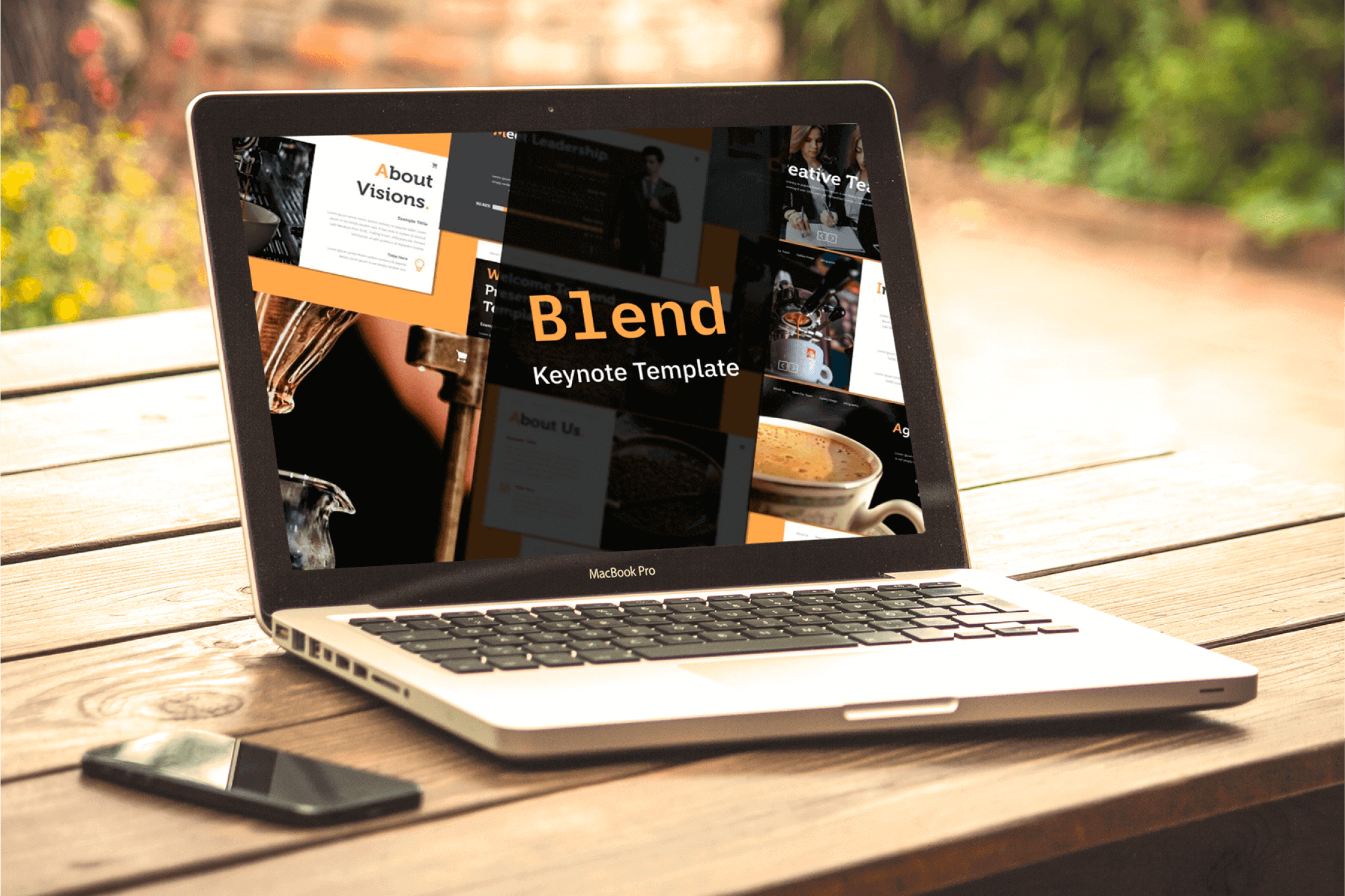 Preview Blend Keynote Template on Notebook.