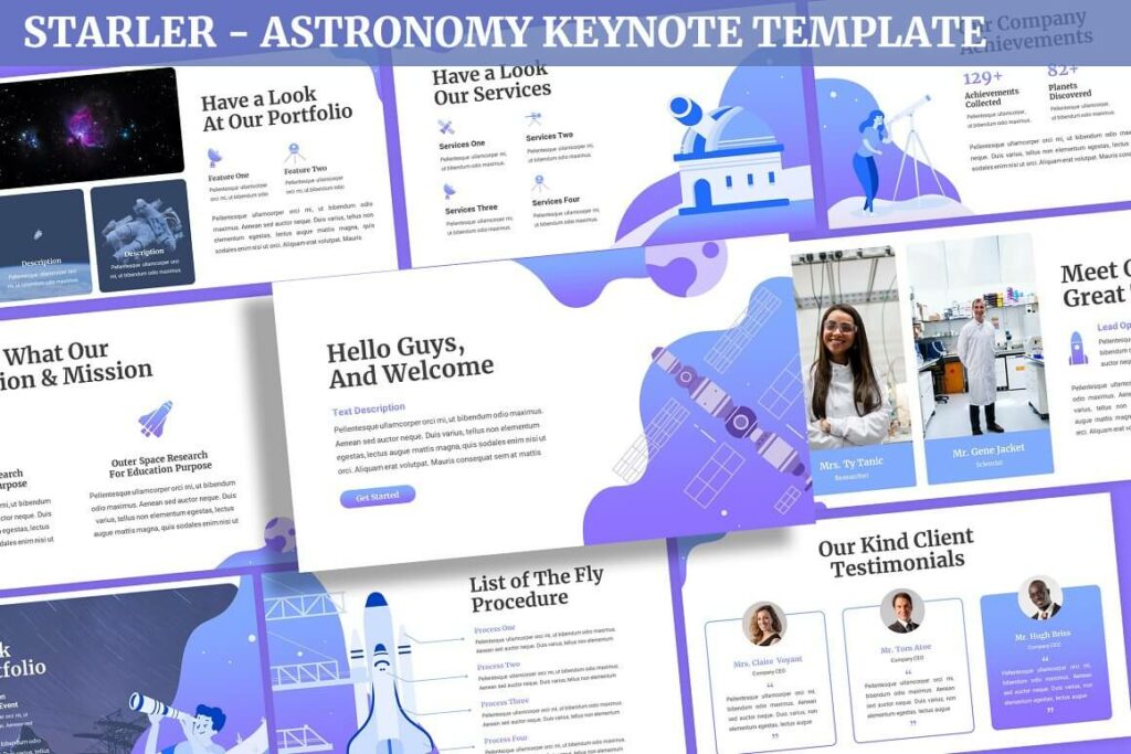 Starler - Astronomy Keynote Template – MasterBundles