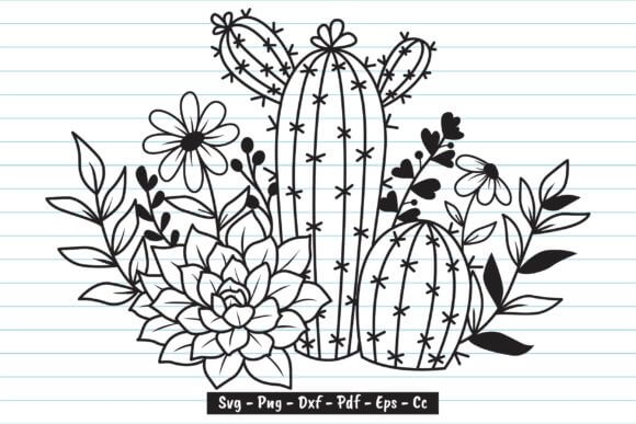 SVG cactus flower succulent.