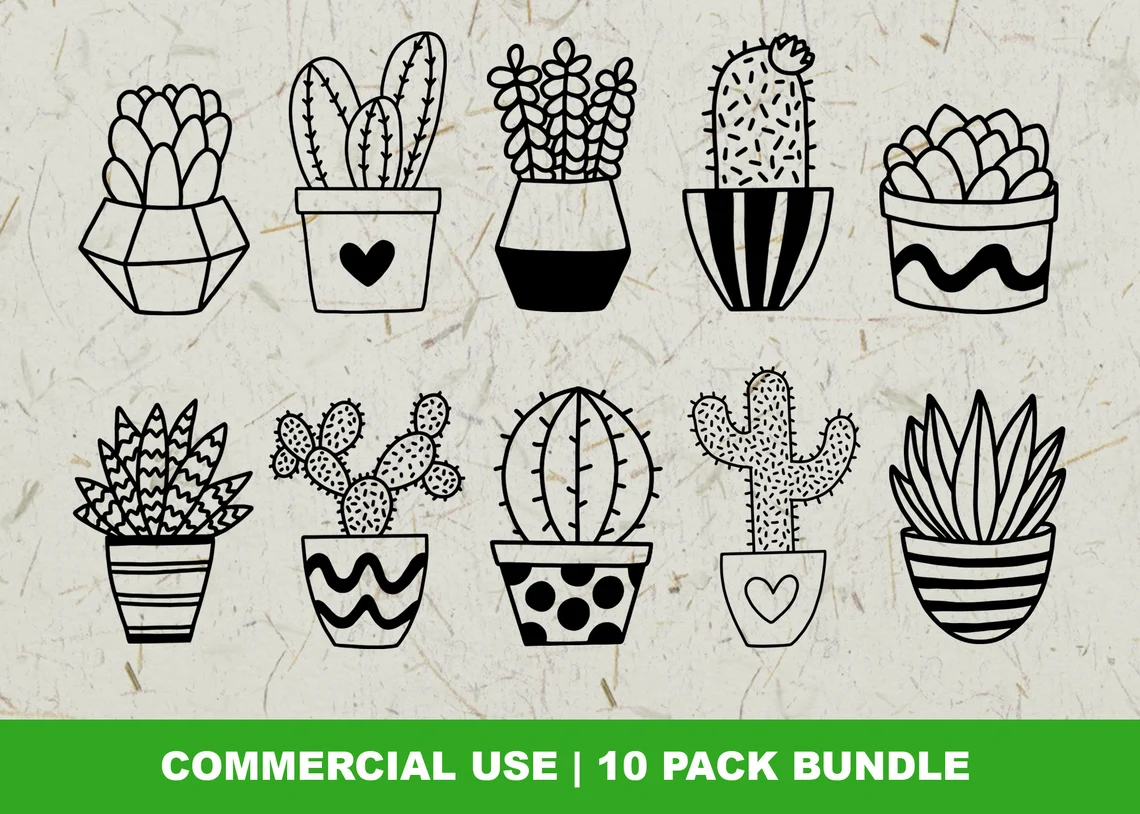 Cactus SVG Bundle Interesting logos for everyone.