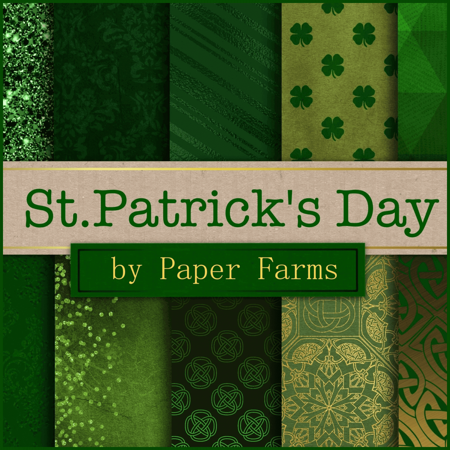 St. Patricks Day Digital Paper.