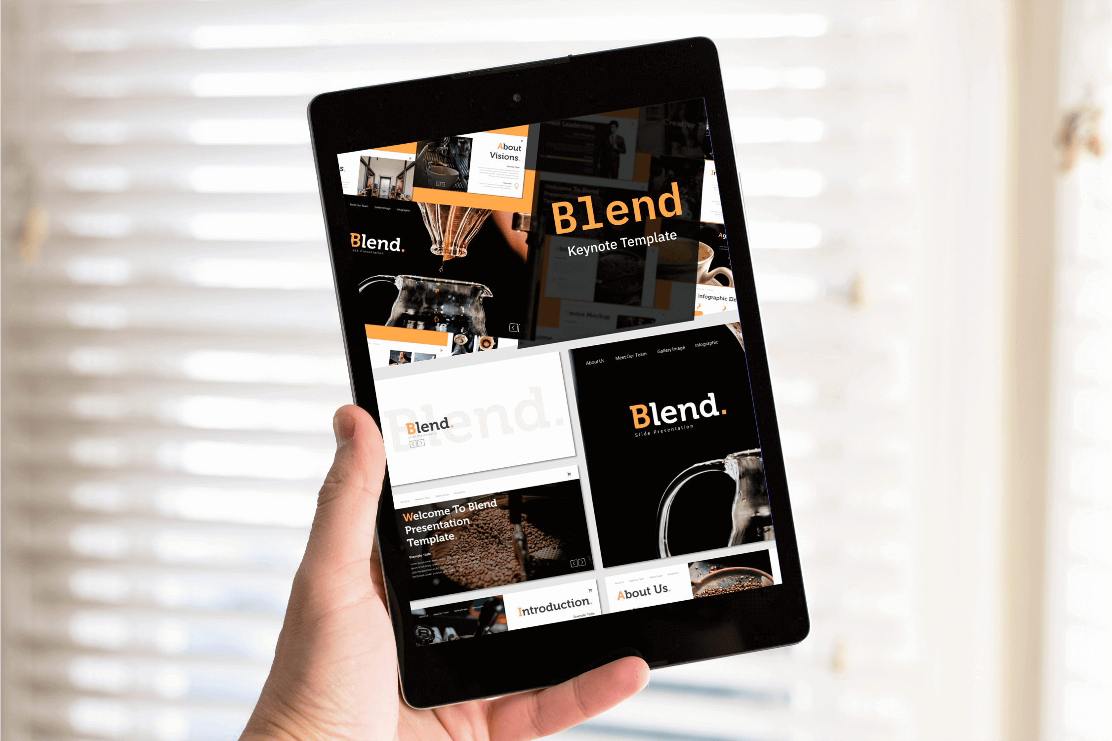 Preview Blend Keynote Template on Tablet.