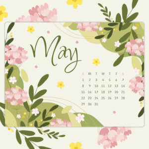 Free Spring Editable May Calendar – MasterBundles