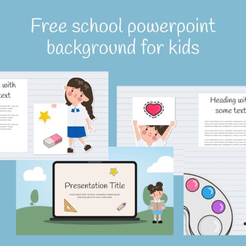 Free School Powerpoint Background for Kids 1500x1500 1.