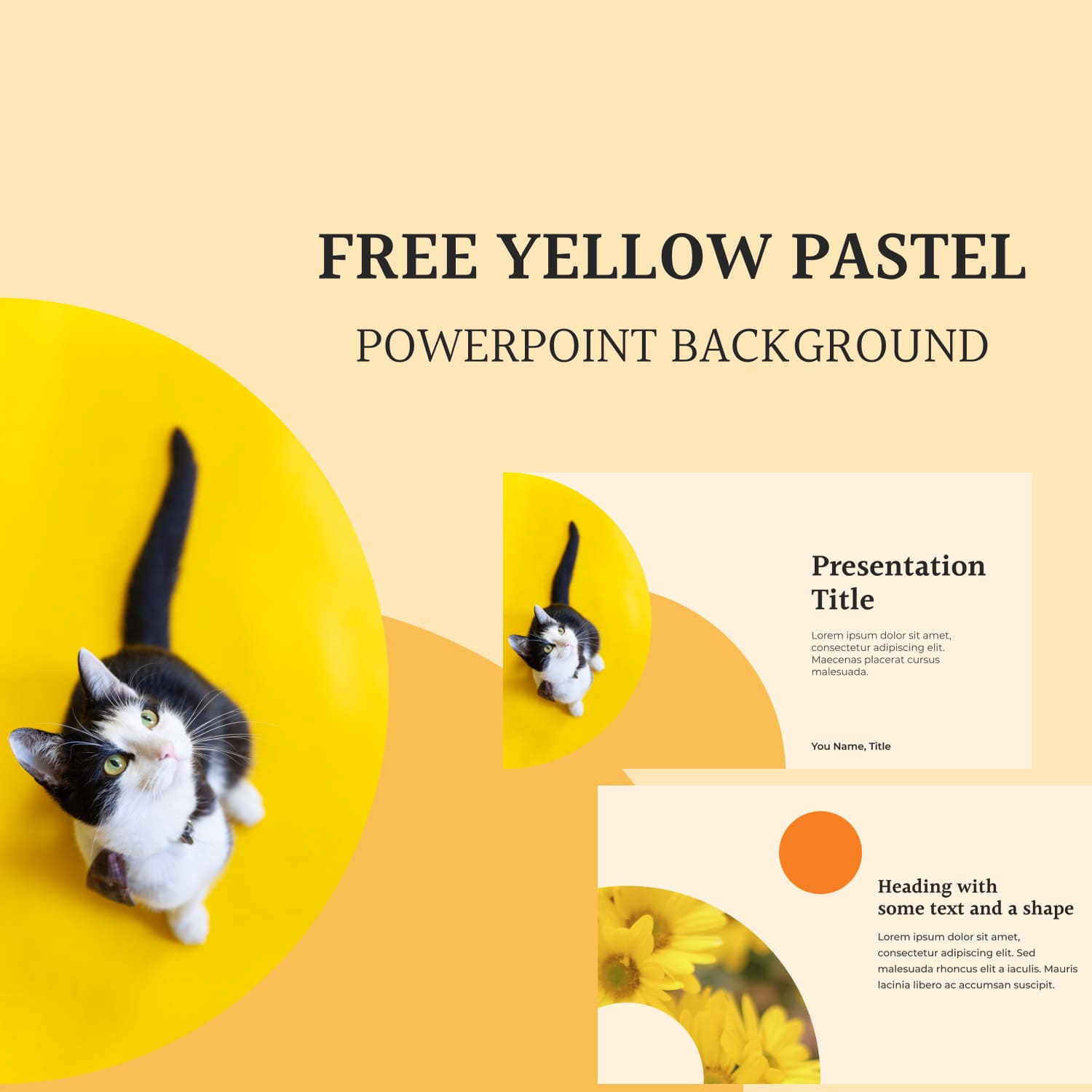 Free Yellow Pastel Powerpoint Background.