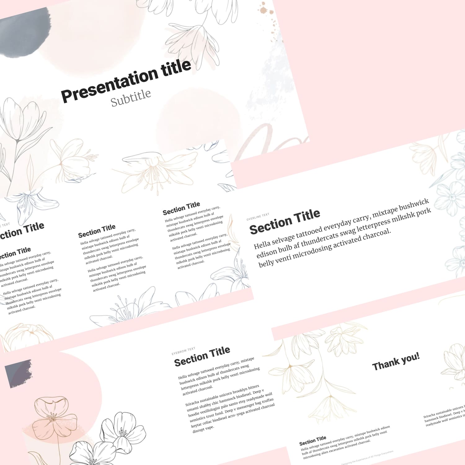 Free Flower Powerpoint Background Cover.