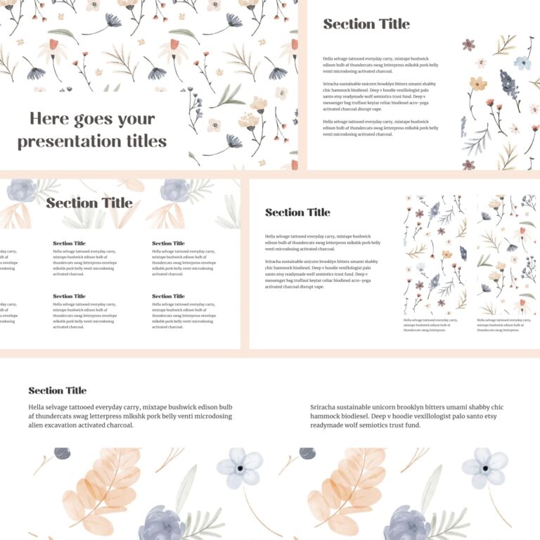 Free Flower Simple Powerpoint Background MasterBundles