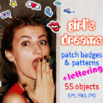 Girls Fashion Patches & Patterns cover.
