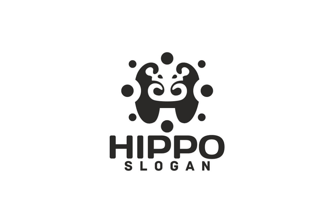 Hippo blue logo company name.