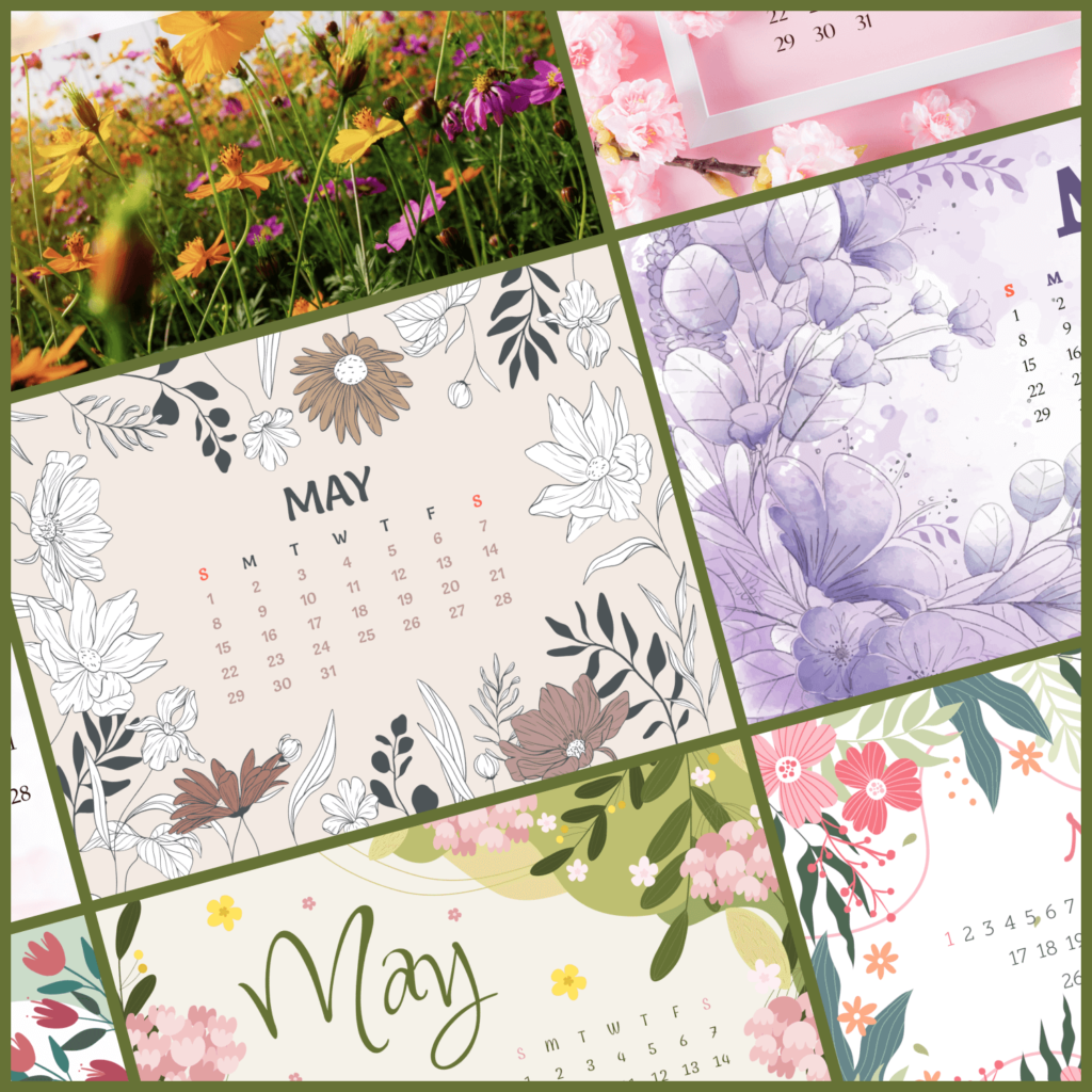 10 Free Editable May Calendars – MasterBundles
