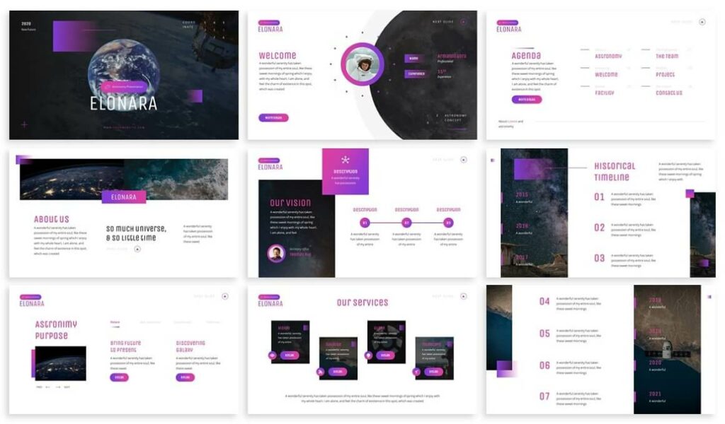 Elonara - Astronomy Keynote Template – MasterBundles