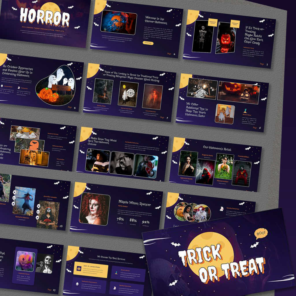 Horror Halloween PowerPoint Template MasterBundles