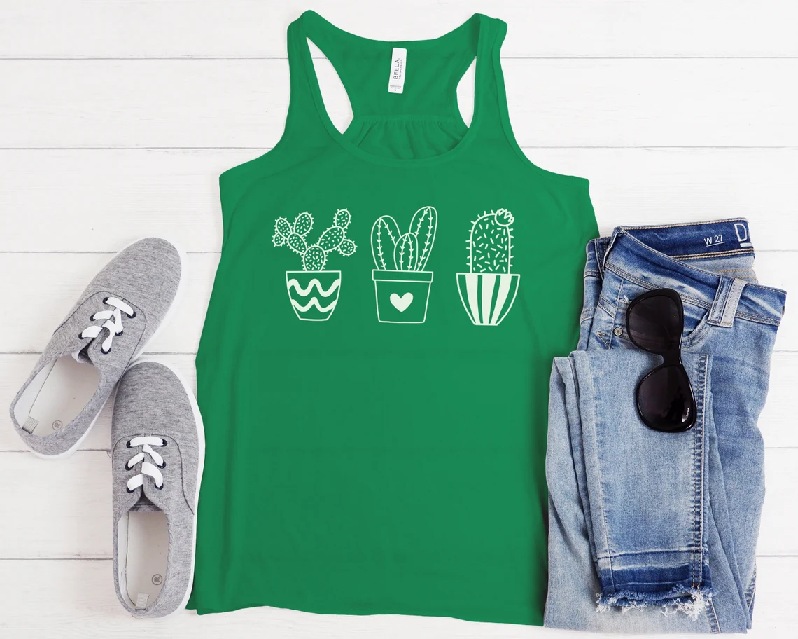 Green t-shirt style.