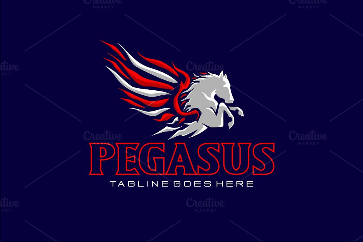 Pegasus logo circle.