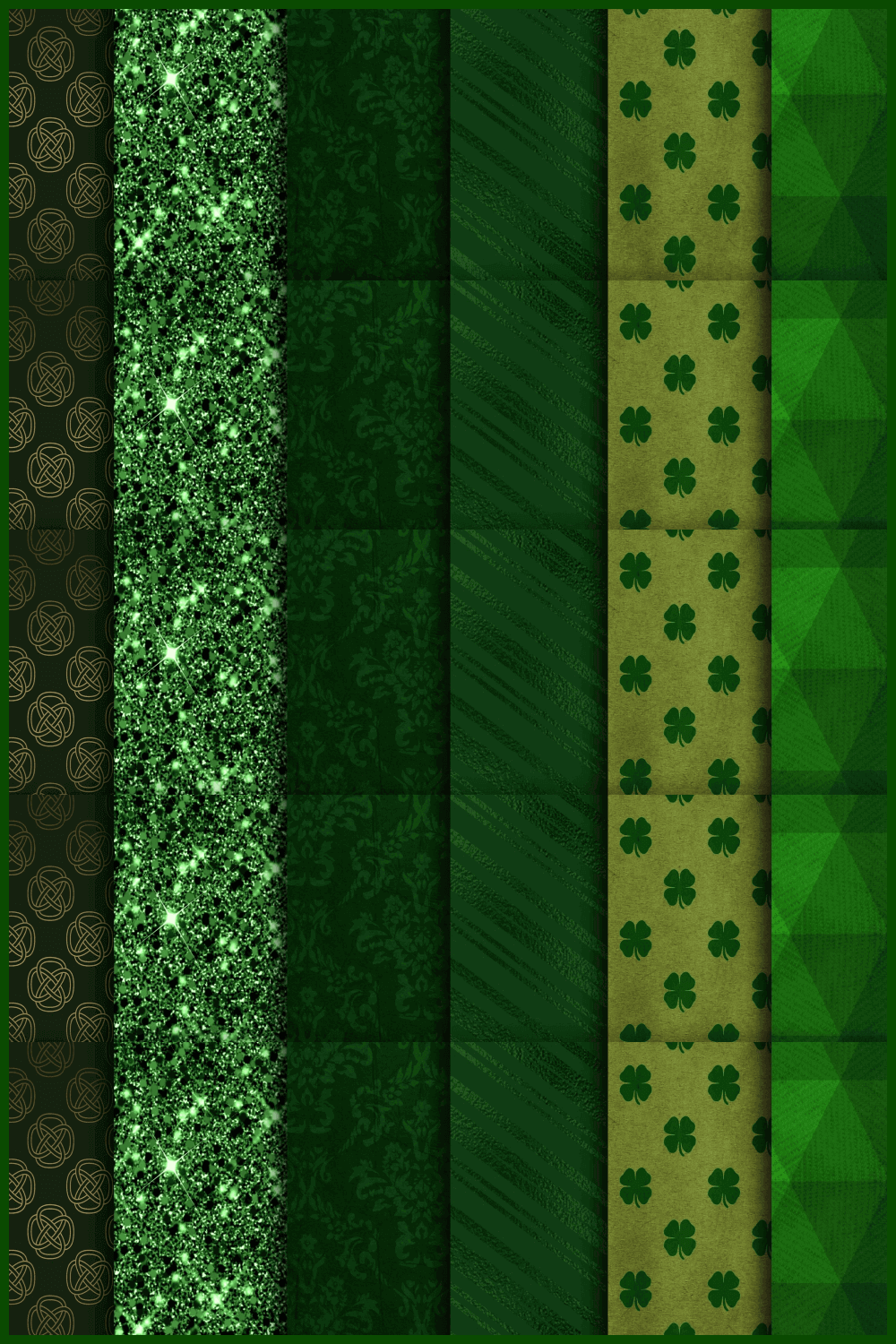 Examples of St. Patricks Day Digital Paper.