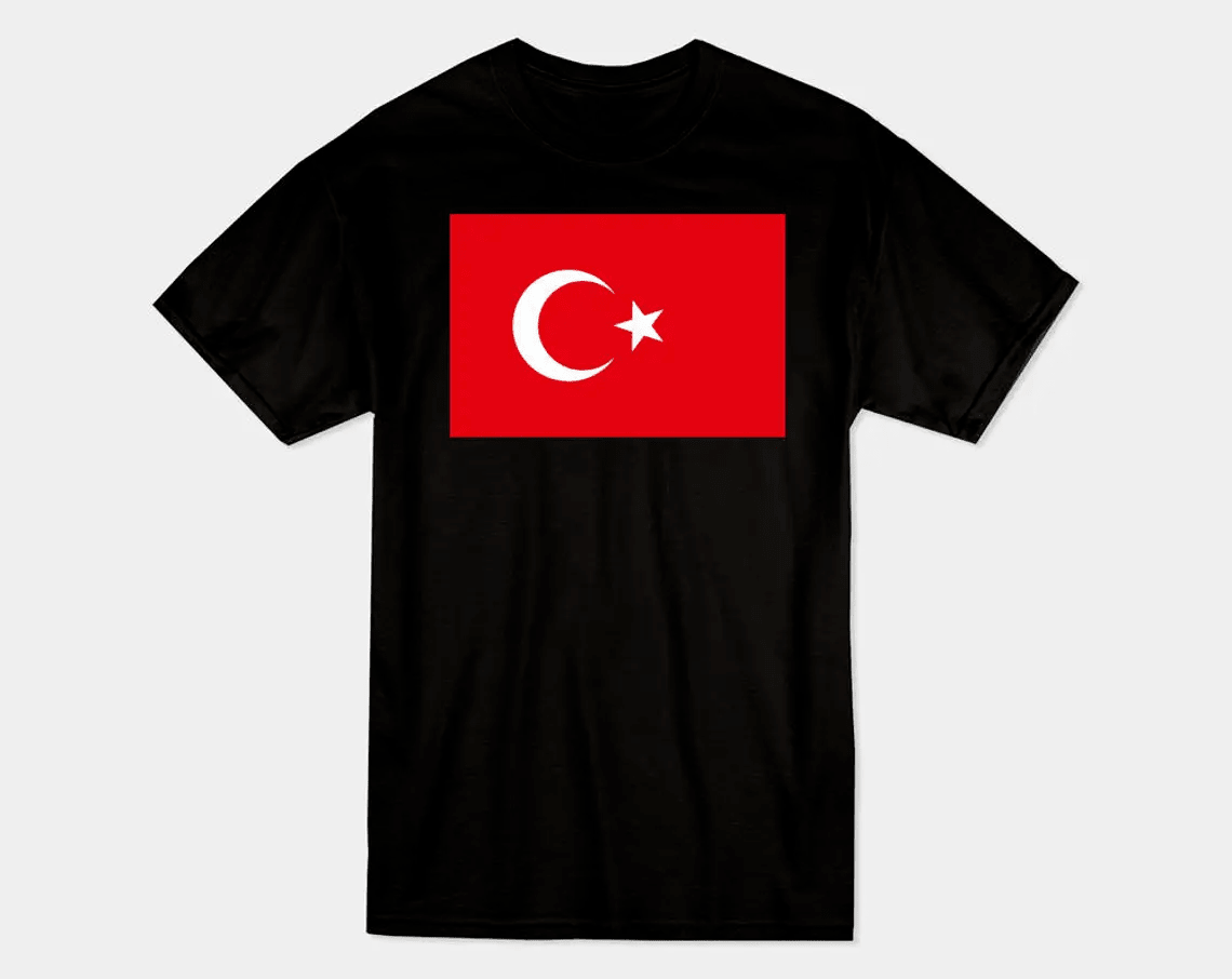 Prints with the flag of Turkey.