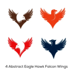 Abstract eagle hawk falcon wings.